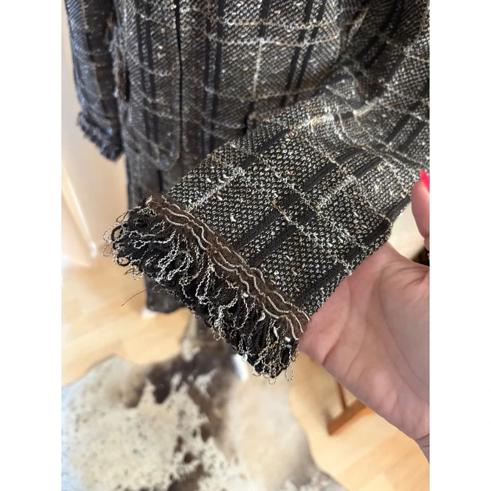 ST JOHN Collection‎ Tweed Skirt Jacket Suit Set Size 6